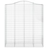 8 db íves horganyzott vas gabion kosár 200x50x220/240 cm