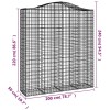 8 db íves horganyzott vas gabion kosár 200x50x220/240 cm