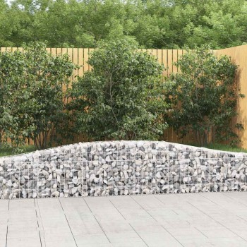 10 db íves horganyzott vas gabion kosár 400x30x40/60 cm