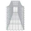 15 db íves horganyzott vas gabion kosár 400x30x40/60 cm