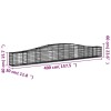 15 db íves horganyzott vas gabion kosár 400x30x40/60 cm