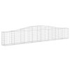 3 db íves horganyzott vas gabion kosár 400x30x60/80 cm