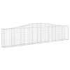3 db íves horganyzott vas gabion kosár 400x30x80/100 cm