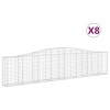 8 db íves horganyzott vas gabion kosár 400x30x80/100 cm