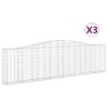 3 db íves horganyzott vas gabion kosár 400x30x100/120 cm