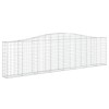 3 db íves horganyzott vas gabion kosár 400x30x100/120 cm