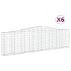 6 db íves horganyzott vas gabion kosár 400x30x100/120 cm