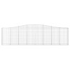 6 db íves horganyzott vas gabion kosár 400x30x100/120 cm