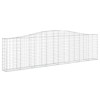 7 db íves horganyzott vas gabion kosár 400x30x100/120 cm