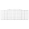 2 db íves horganyzott vas gabion kosár 400x30x140/160 cm