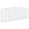 6 db íves horganyzott vas gabion kosár 400x30x140/160 cm