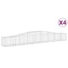 4 db íves horganyzott vas gabion kosár 400x50x40/60 cm