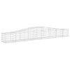 4 db íves horganyzott vas gabion kosár 400x50x40/60 cm