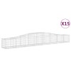 15 db íves horganyzott vas gabion kosár 400x50x40/60 cm