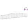 25 db íves horganyzott vas gabion kosár 400x50x40/60 cm