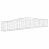 4 db íves horganyzott vas gabion kosár 400x50x60/80 cm