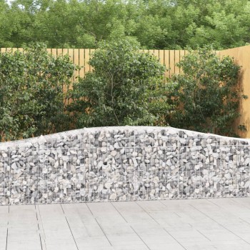 10 db íves horganyzott vas gabion kosár 400x50x60/80 cm