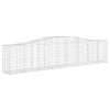 2 db íves horganyzott vas gabion kosár 400x50x80/100 cm