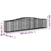 25 db íves horganyzott vas gabion kosár 400x50x80/100 cm