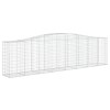 4 db íves horganyzott vas gabion kosár 400x50x100/120 cm