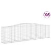 6 db íves horganyzott vas gabion kosár 400x50x100/120 cm