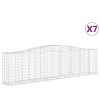 7 db íves horganyzott vas gabion kosár 400x50x100/120 cm