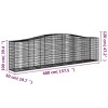 10 db íves horganyzott vas gabion kosár 400x50x100/120 cm