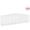 20 db íves horganyzott vas gabion kosár 400x50x100/120 cm