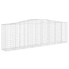 2 db íves horganyzott vas gabion kosár 400x50x120/140 cm