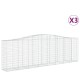 3 db íves horganyzott vas gabion kosár 400x50x120/140 cm 3 db íves horganyzott vas gabion kosár 400x50x120/140 cm