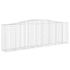 3 db íves horganyzott vas gabion kosár 400x50x120/140 cm