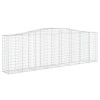 4 db íves horganyzott vas gabion kosár 400x50x120/140 cm