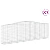 7 db íves horganyzott vas gabion kosár 400x50x120/140 cm