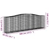 7 db íves horganyzott vas gabion kosár 400x50x120/140 cm