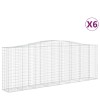 6 db íves horganyzott vas gabion kosár 400x50x140/160 cm