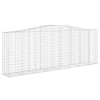 6 db íves horganyzott vas gabion kosár 400x50x140/160 cm
