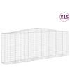 15 db íves horganyzott vas gabion kosár 400x50x140/160 cm