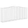 2 db íves horganyzott vas gabion kosár 400x50x160/180 cm
