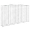 3 db íves horganyzott vas gabion kosár 400x50x220/240 cm