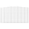 6 db íves horganyzott vas gabion kosár 400x50x220/240 cm