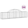 4 db íves horganyzott vas gabion kosár 200x30x40/60 cm