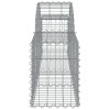 4 db íves horganyzott vas gabion kosár 200x30x40/60 cm