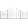 2 db íves horganyzott vas gabion kosár 200x30x60/80 cm