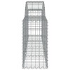 4 db íves horganyzott vas gabion kosár 200x30x60/80 cm