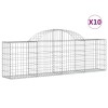 10 db íves horganyzott vas gabion kosár 200x30x60/80 cm