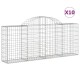 10 db íves horganyzott vas gabion kosár 200x30x80/100 cm