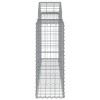 10 db íves horganyzott vas gabion kosár 200x30x80/100 cm