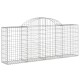 11 db íves horganyzott vas gabion kosár 200x30x80/100 cm