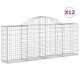 12 db íves horganyzott vas gabion kosár 200x30x80/100 cm