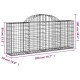 12 db íves horganyzott vas gabion kosár 200x30x80/100 cm